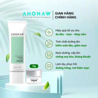  Kem Dưỡng Da Kiểm Soát Dầu, Giảm Mụn AHOHAW Control Clear Cream Chiết 10g - Giảm Mụn, Mờ Thâm Mụn