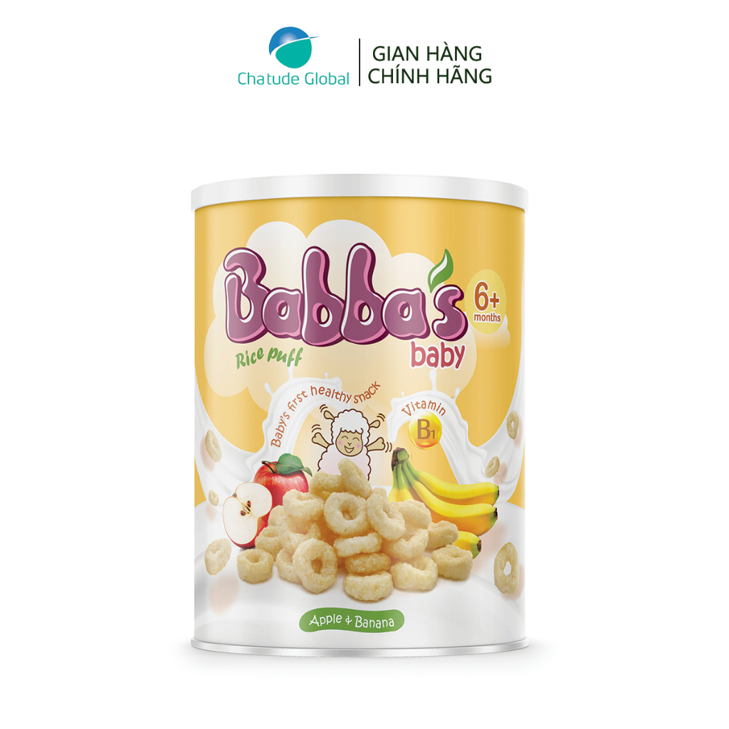 Bánh gạo ăn dặm Babba's cho bé từ 6 tháng, 4 vị