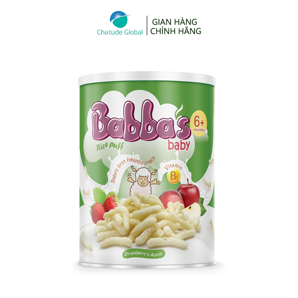 Bánh gạo ăn dặm Babba's cho bé từ 6 tháng, 4 vị