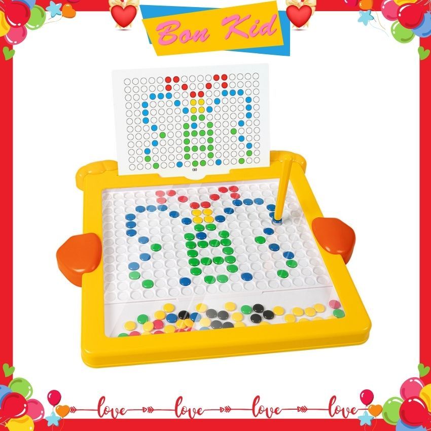 Bảng vẽ xếp hình nam châm thế hệ mới - đồ chơi giáo dục bảng vẽ bút bi nam châm từ tính cho bé