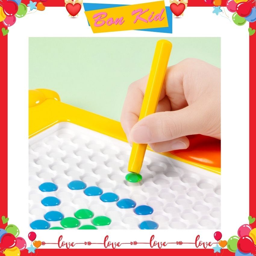 Bảng vẽ xếp hình nam châm thế hệ mới - đồ chơi giáo dục bảng vẽ bút bi nam châm từ tính cho bé