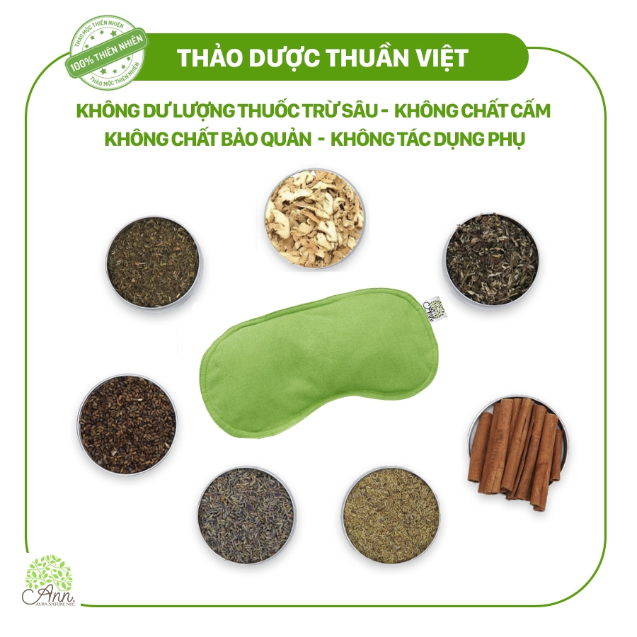 Túi Chườm Mắt Thảo Dược Ngải Cứu Giảm Thâm Quầng