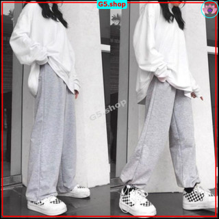Quần Jogger Nữ Dây Rút Bo Ống Chun Nỉ Bông Unisex Form Rộng Màu Đen Xám Basic - g5.shop