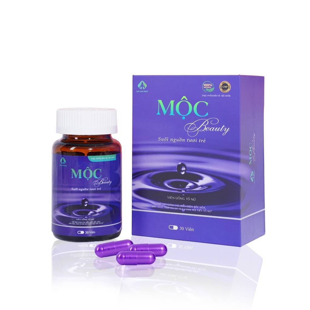Mộc Beauty - Viên Uống Trắng Da Mờ Nám - Tăng Cường Nội Tiết Tố Giảm Khô Hạn