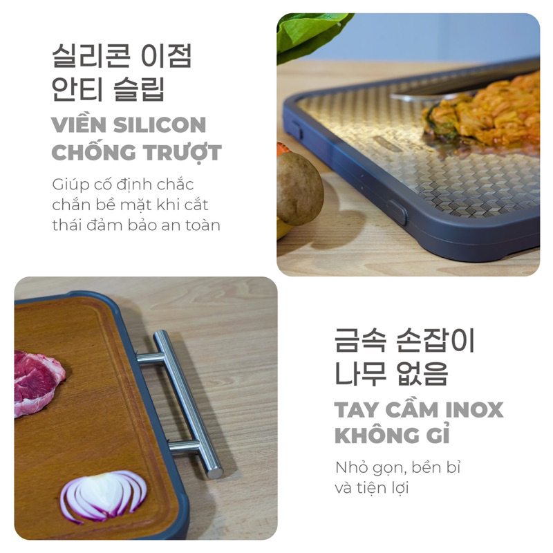 Thớt 2 mặt Gume chống nhiễu khuẩn chéo