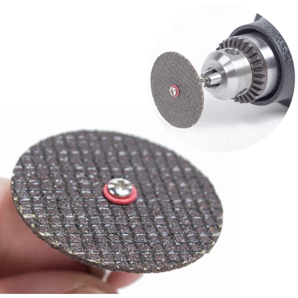 25 đĩa cắt sắt cắt nhôm gang đồng trì cắt ốc gay mini lưỡi cắt phi 32mm trục 3mm