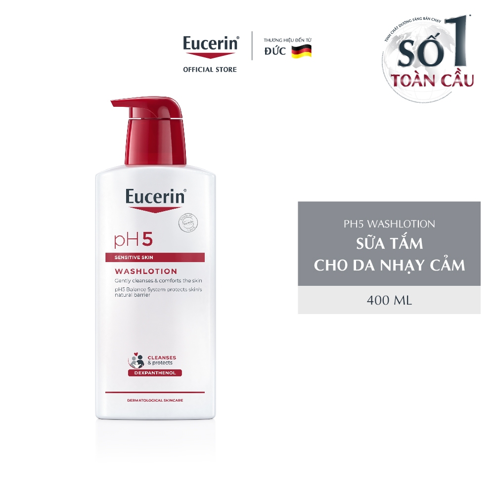 Sữa tắm cho da nhạy cảm Eucerin pH5 Washlotion 400ml