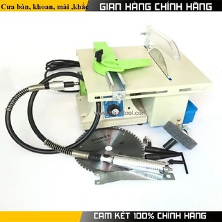 Máy Cưa Bàn Mini 750W đa chức năng khoan mài khắc đánh bóng tiện dụng