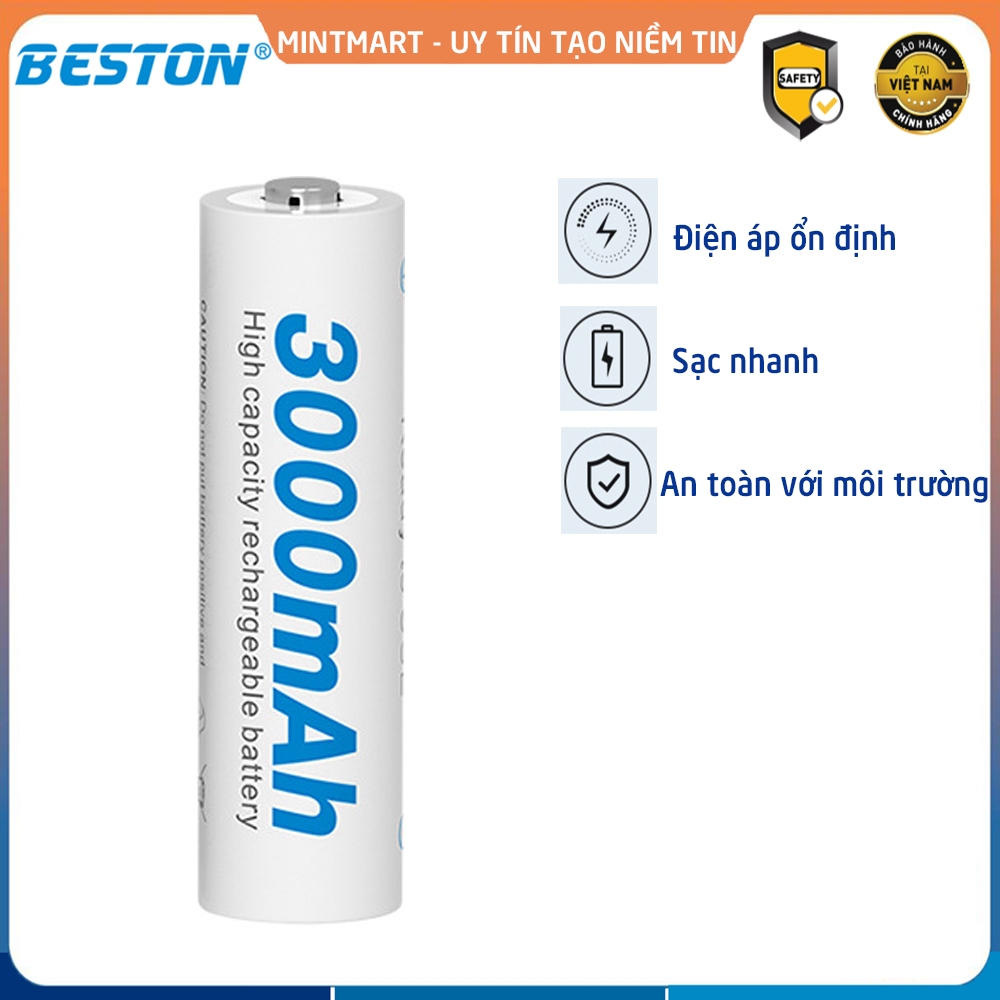 1 Viên Pin Sạc Ni-MH AA BESTON Điện Áp 1.2V Dung Lượng Lớn 3000mAh