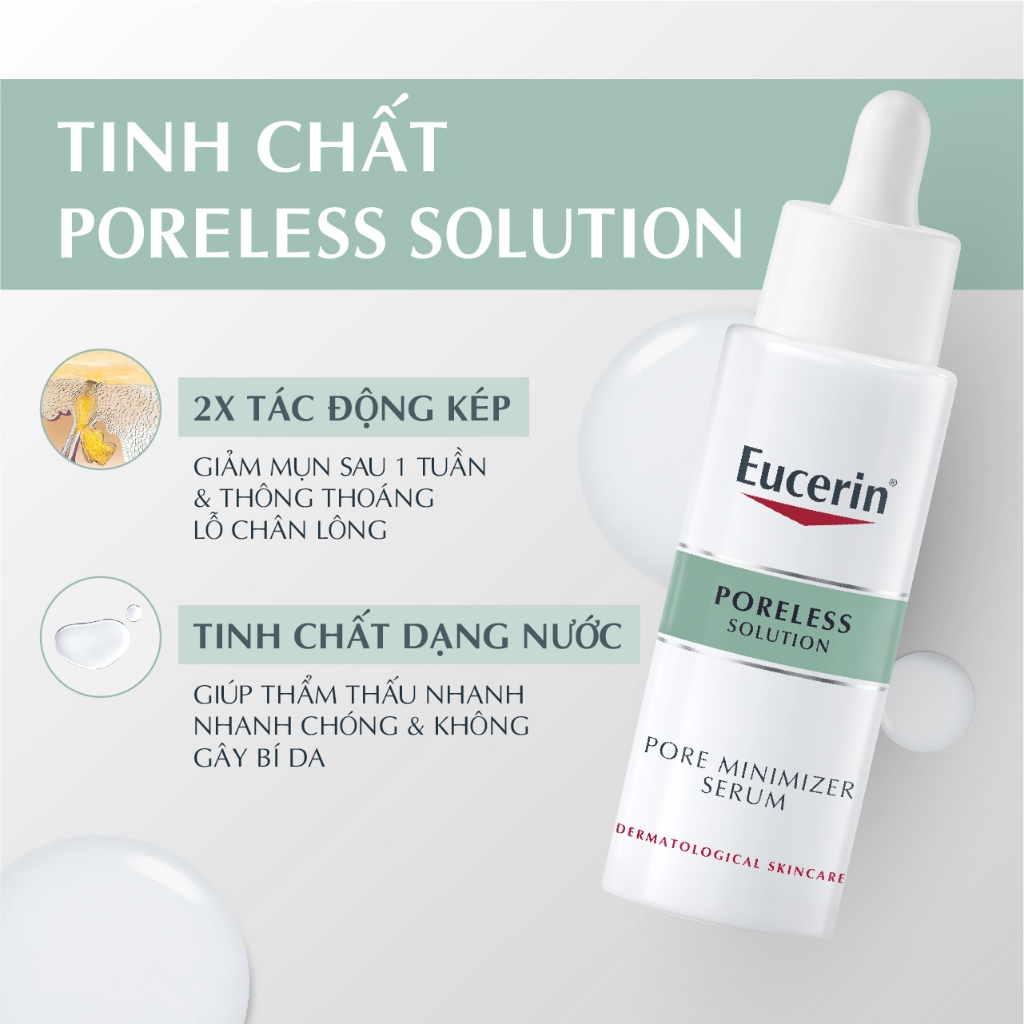 Tinh chất thu nhỏ lỗ chân lông & giảm mụn Eucerin Mininizer Poreless Serum 30ml