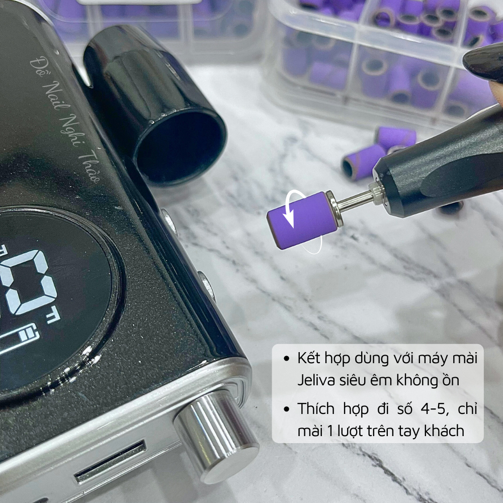 Đầu mài nhám mịn NGHI THẢO hộp 60 chiếc