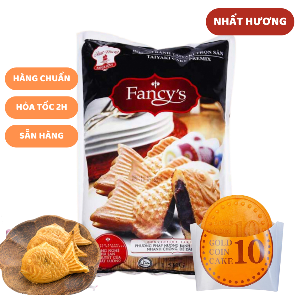 Bột Trộn Sẵn Bánh Đồng Xu , Cá Taiyaki Nhật Bản Nhất Hương 1.5kg