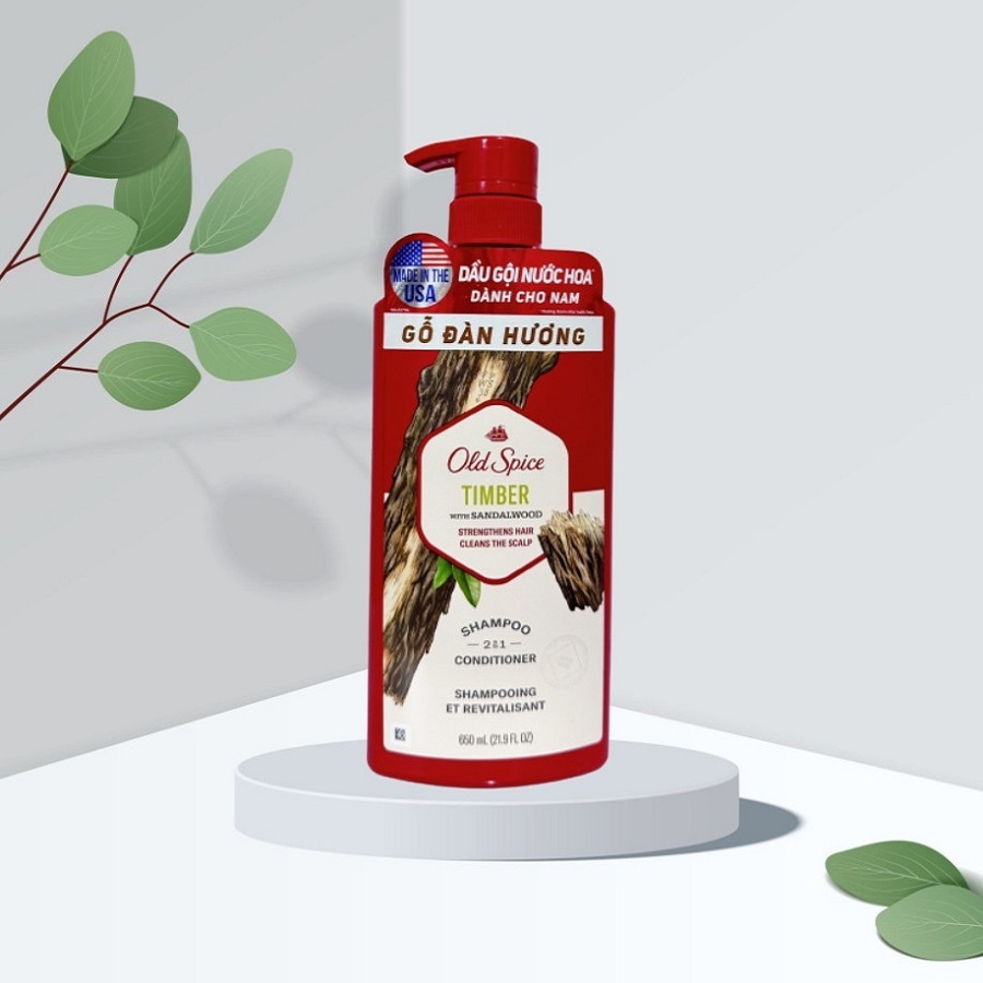 Dầu Gội & Xả Cho Nam Old Spice Timber 2in1 650ml
