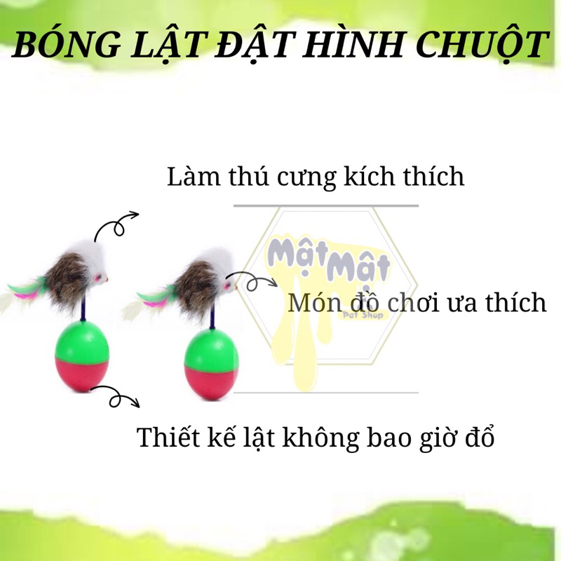 Bóng lật đật hình chuột cho chó mèo