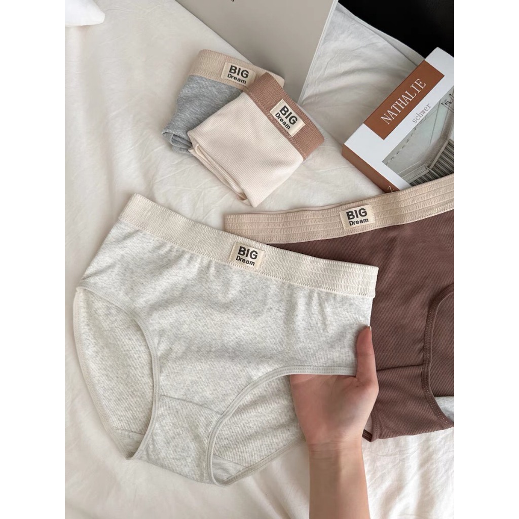 Quần lót nữ Vanvene Q704, Quần lót cotton tăm BIG DREAM trẻ trung năng động co giãn 4 chiều mềm mịn