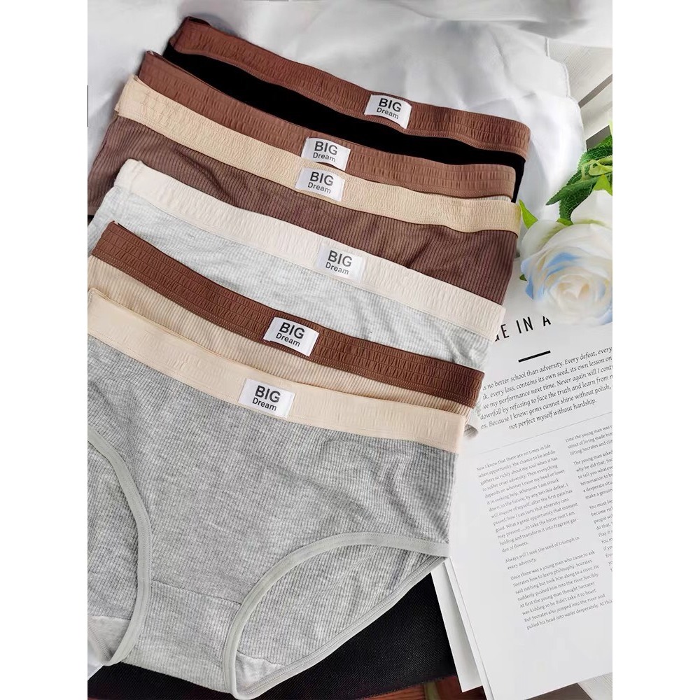 Quần lót nữ Vanvene Q704, Quần lót cotton tăm BIG DREAM trẻ trung năng động co giãn 4 chiều mềm mịn