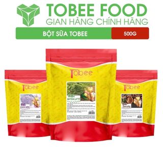 Bột sữa vị khoai môn, socola, matcha tobee 500g- bột pha trà sữa làm bánh