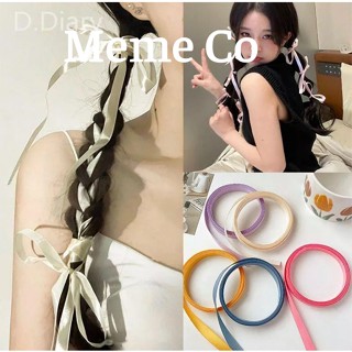 2M Dây buộc tóc ruy băng màu trơn thắt nơ tạo kiểu