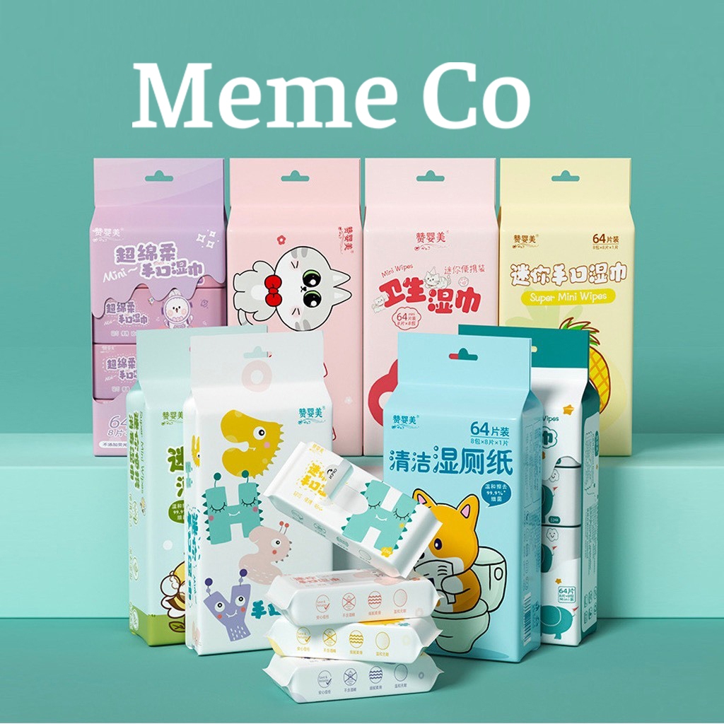 Khăn giấy ướt Mini dễ thương bỏ túi tiện dụng
