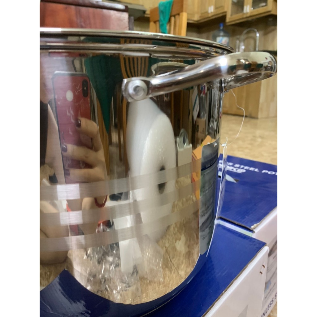 Nồi luộc gà inox 5 đáy Raika RKN-32 dung tích 15L - Nồi luộc gà, nấu canh, hầm xương size 32 kích thước lớn