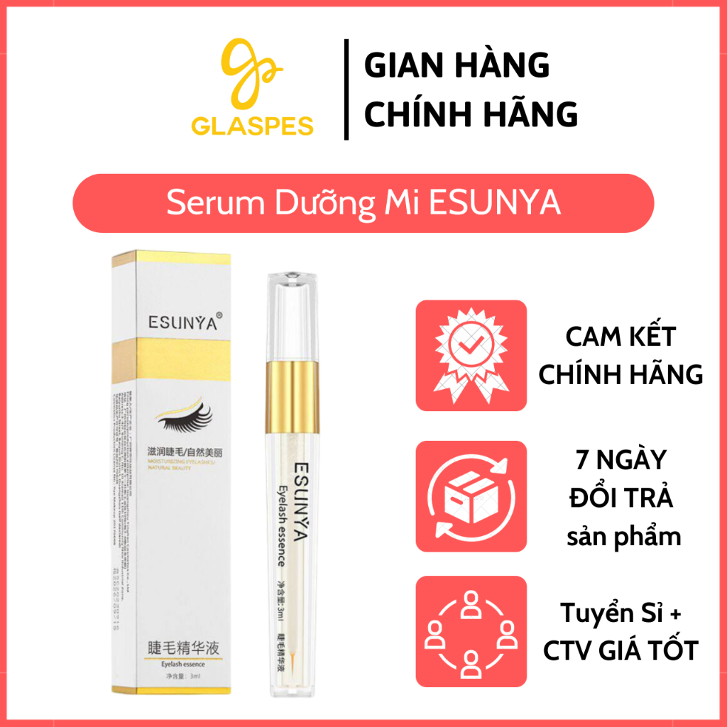 Serum Dưỡng Dài Lông Mi ESUNYA, Giúp Nuôi Dưỡng Sâu, Giúp Lông Mi Dài Và Mảnh Mai