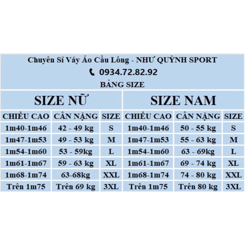 Áo thể thao cầu lông Nam ,Nữ