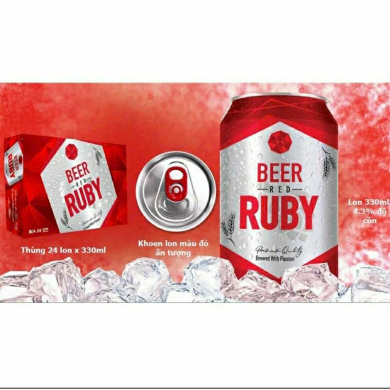 Bia Ruby công nghệ của Đức 1 thùng 24 lon 330ml