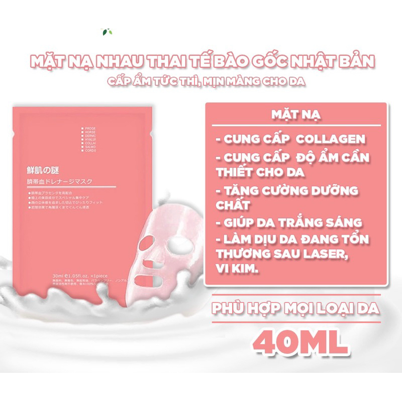 50 miếng mặt nạ dưỡng da RWINE BEAUTY PLACENTA MASK