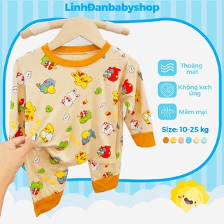 Bộ thun lạnh dài tay cho bé trai và bé gái họa tiết in nhiệt cực xinh, dễ thương [7-17kg]