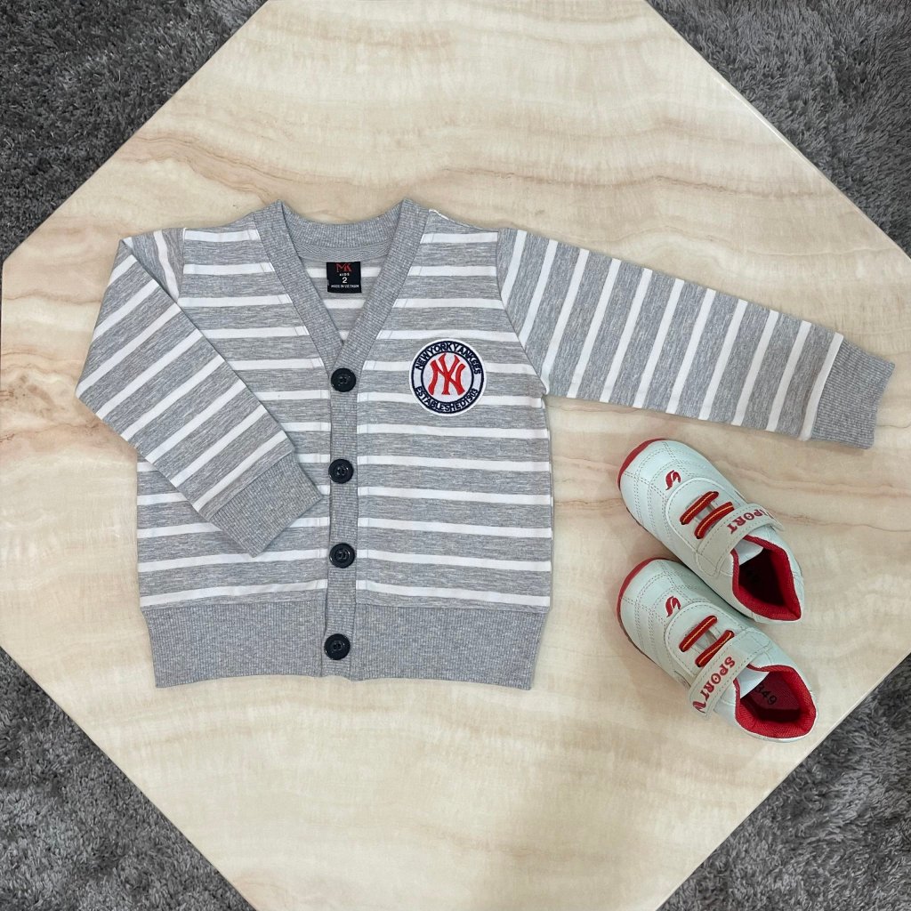 Áo khoác cardigan cho bé trai 8 - 30kg