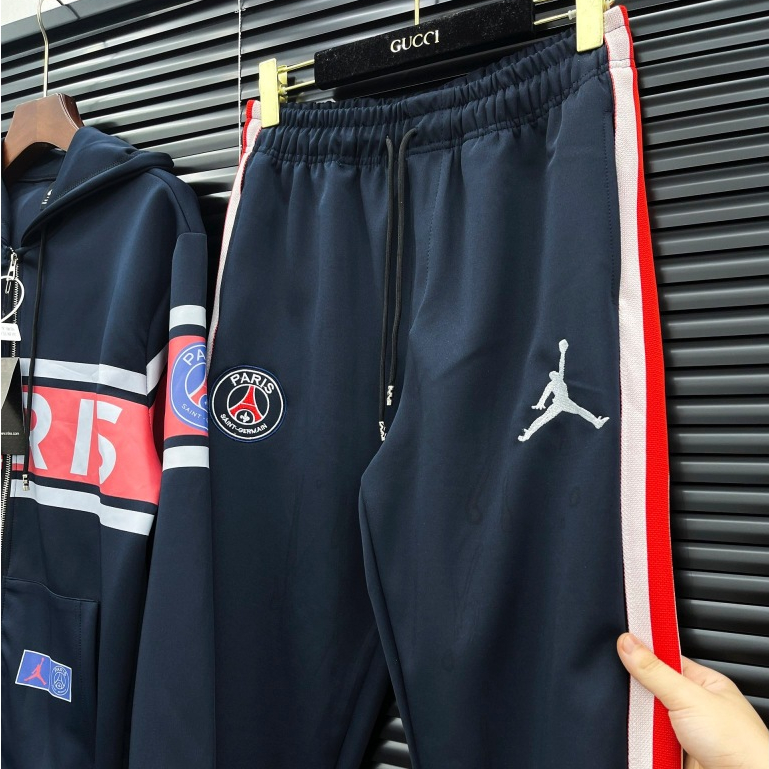 Bộ Nỉ Thể Thao Nam Paris Logo Thêu Ngực Thời Trang Hot Trend 2023