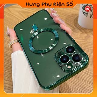 Ốp Lưng Viền Màu VÒNG TRÒN Chất Liệu Silicon  [Vòng Tròn Hít Nam Châm]