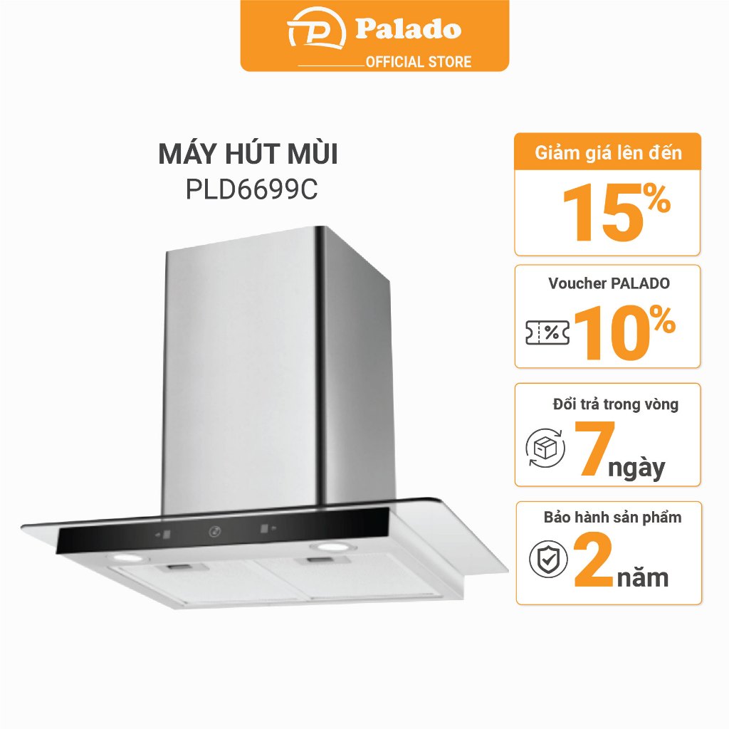 Máy hút mùi Palado PLD PLD6699C. Cảm biến nhiệt tự động, hàng chính hãng, bảo hành 2 năm