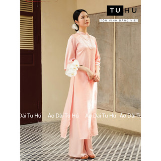 Áo dài cách tân gấm cao cấp trẻ trung - Áo Dài Tu HH