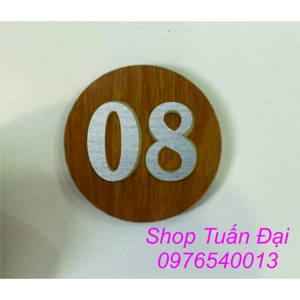 Thẻ Tròn Sơn Chữ, Số, Thẻ Xe, Thẻ Phực Vụ, Mặt Mica Đài Loan Bền Đẹp