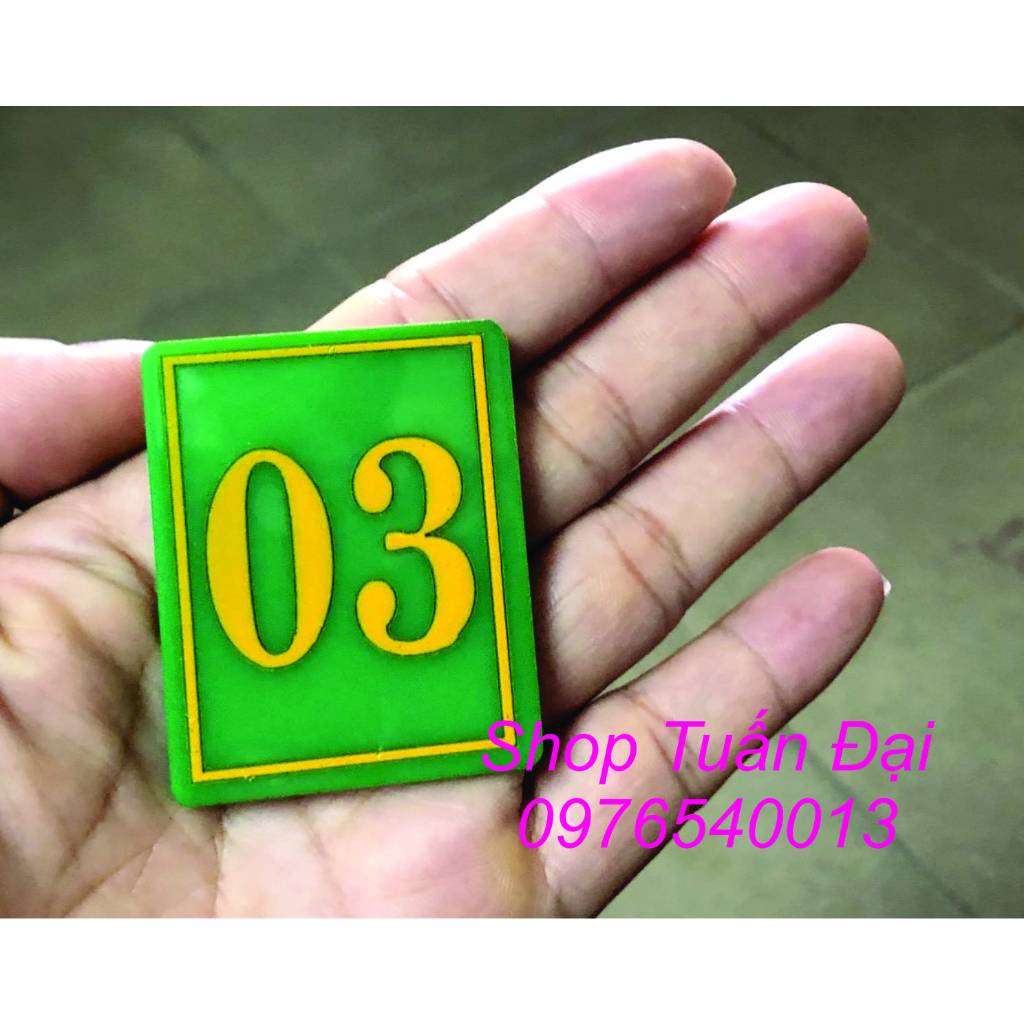 Thẻ Tròn Sơn Chữ, Số, Thẻ Xe, Thẻ Phực Vụ, Mặt Mica Đài Loan Bền Đẹp