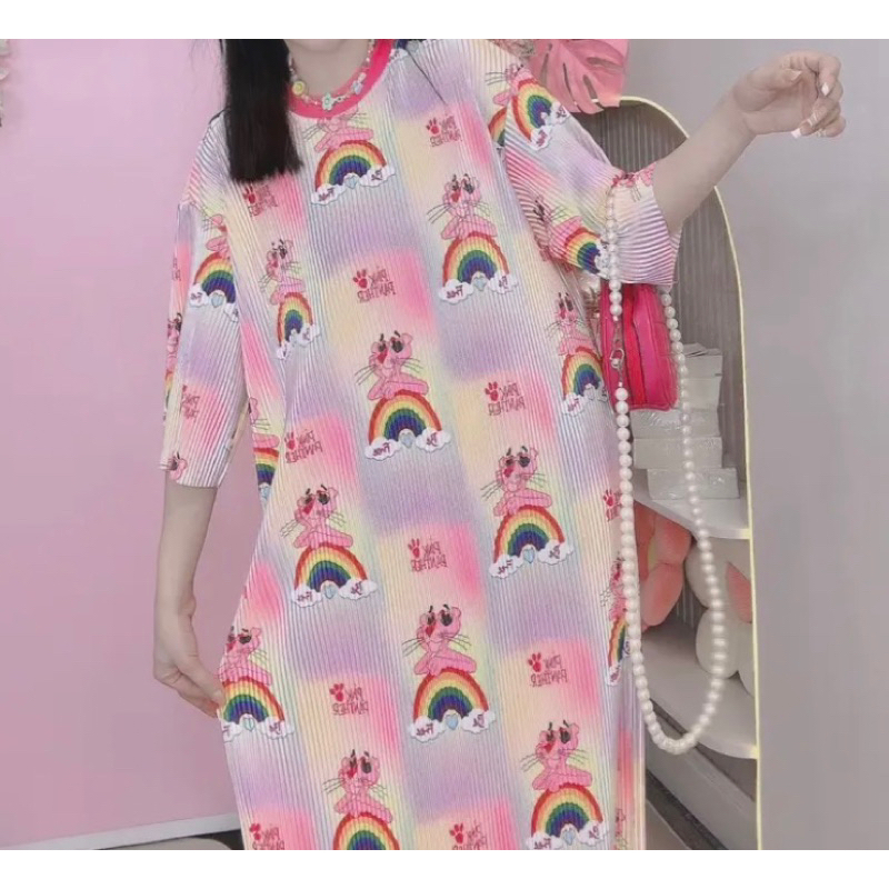 Đầm Thun Dập Ly Cao Cấp, Bầu Bì Vô Tư ( ảnh thực tế shop tự chụp)