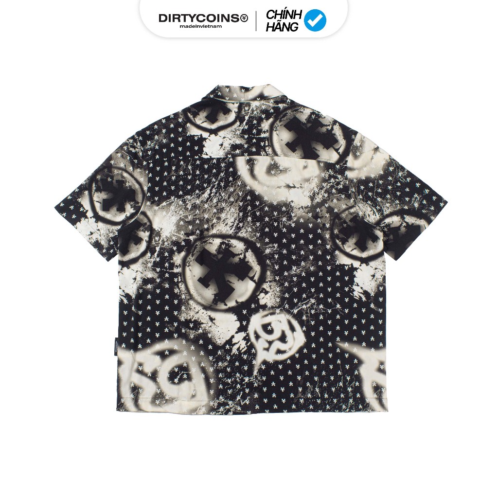 Áo Sơmi  Watercolor All Print Shirt - Black