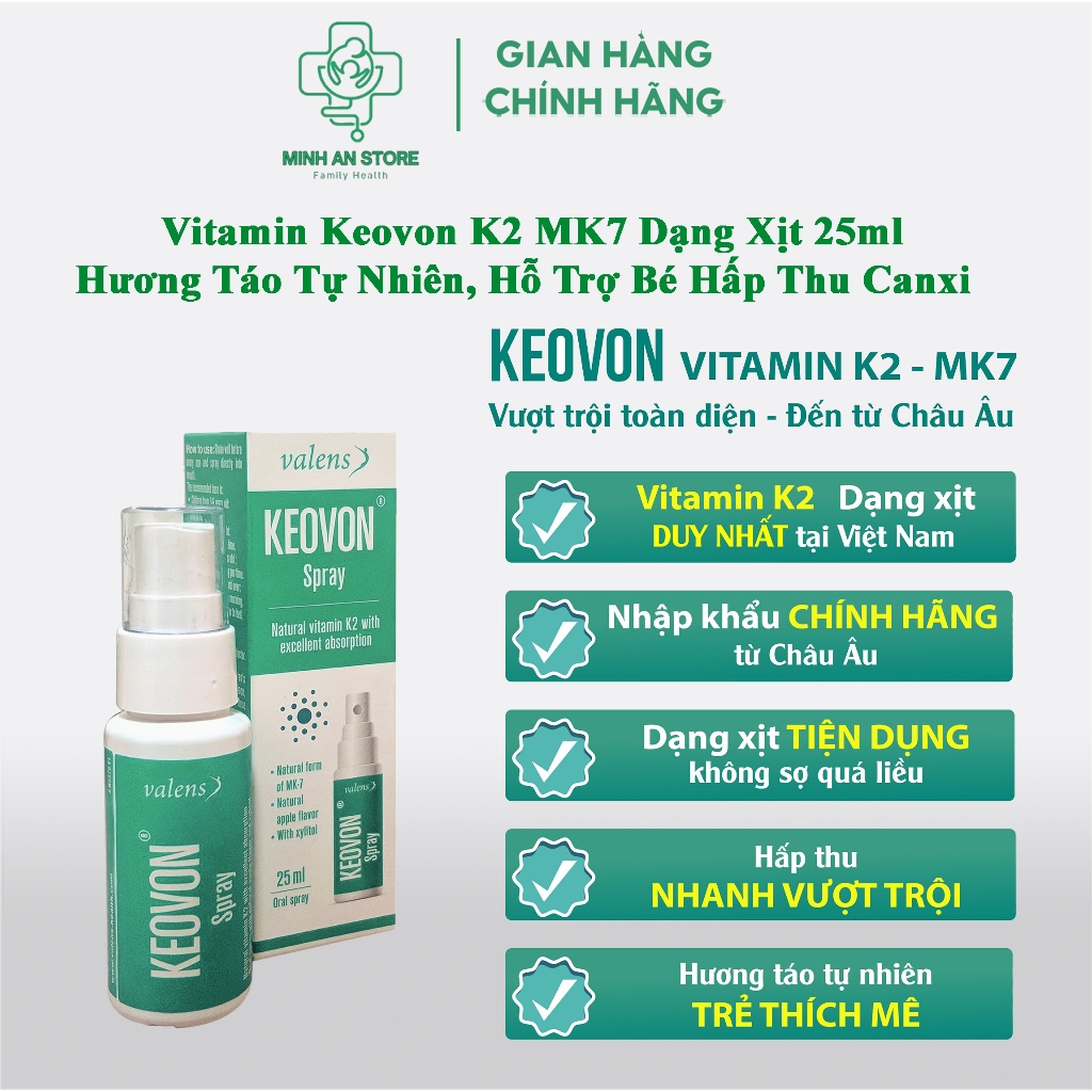 Combo D3 K2 Giúp Hấp Thụ Canxi, Hỗ Trợ Tăng Chiều Cao Cho Bé Dimao Vitamin D3 Và Kevon Vitamin K2 25ml