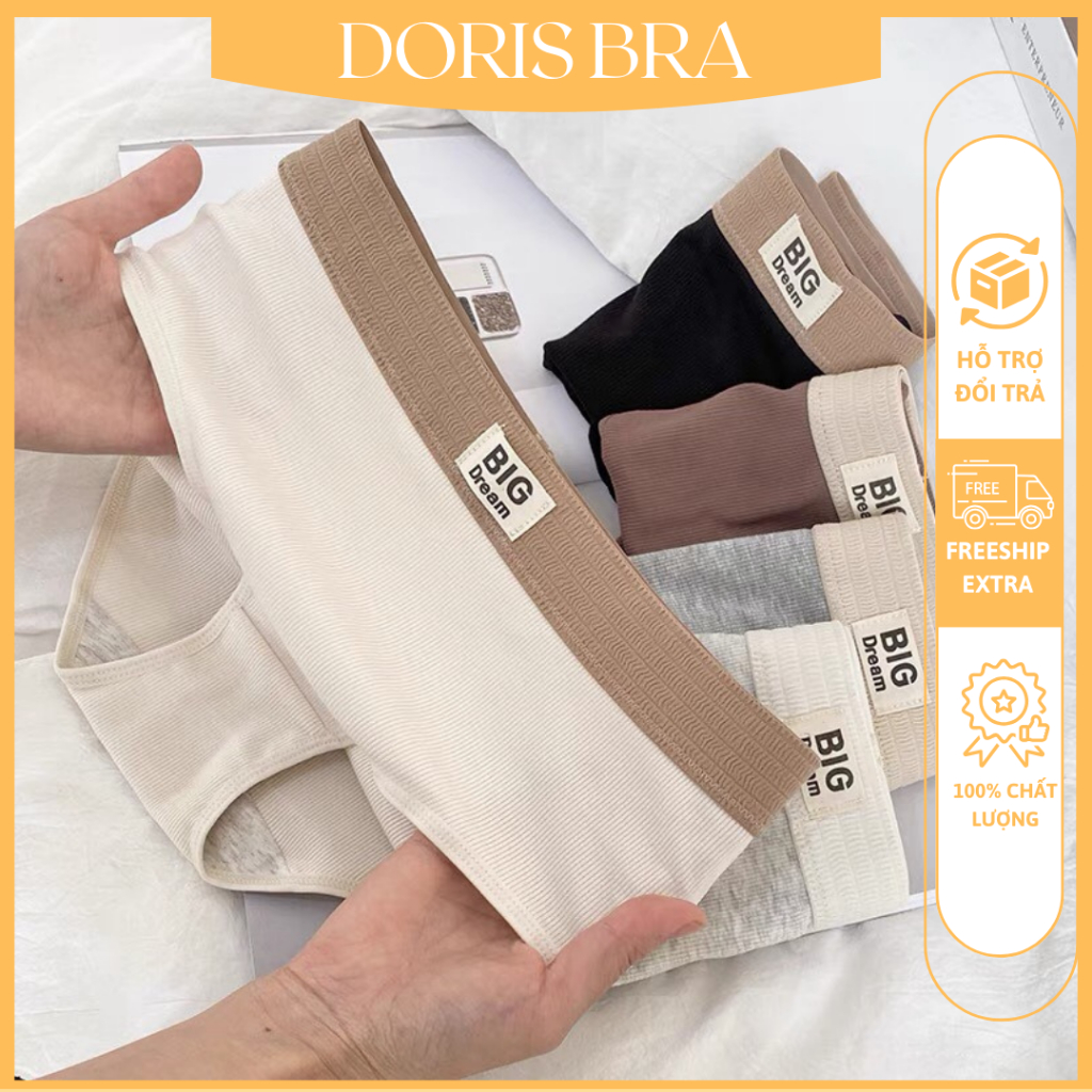 Quần lót nữ DORIS, quần lót chất cotton co giãn BIG phong cách thể thao năng động mềm mịn