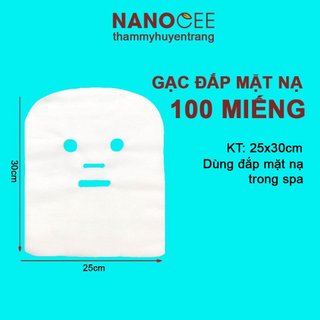 Gạc Đắp Mặt Nạ Set 100 Miếng, 30cm x 30cm - Gạc 100% Cotton