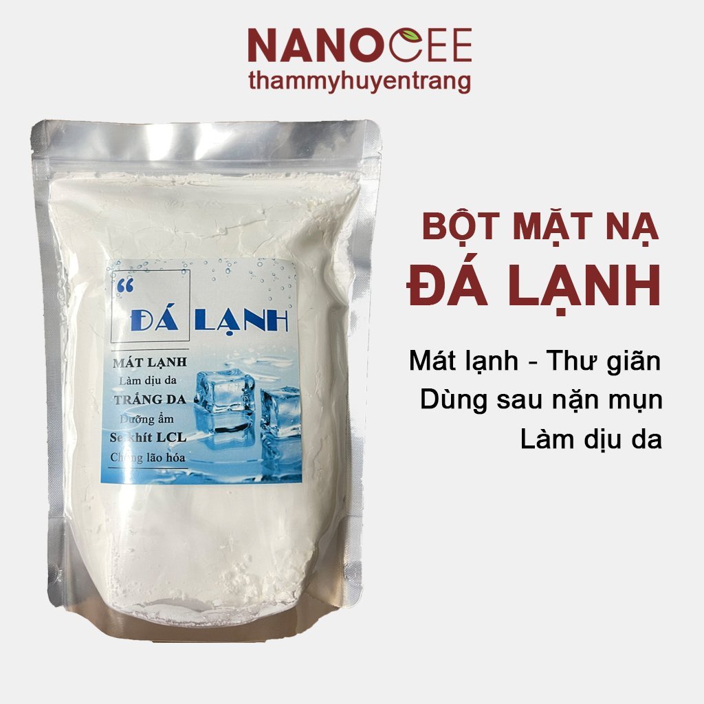 Bột Mặt Nạ Đá Lạnh Giảm Sưng Đỏ Sau Nặn Mụn, Mát Lạnh Làm Dịu Da - NANOCEE