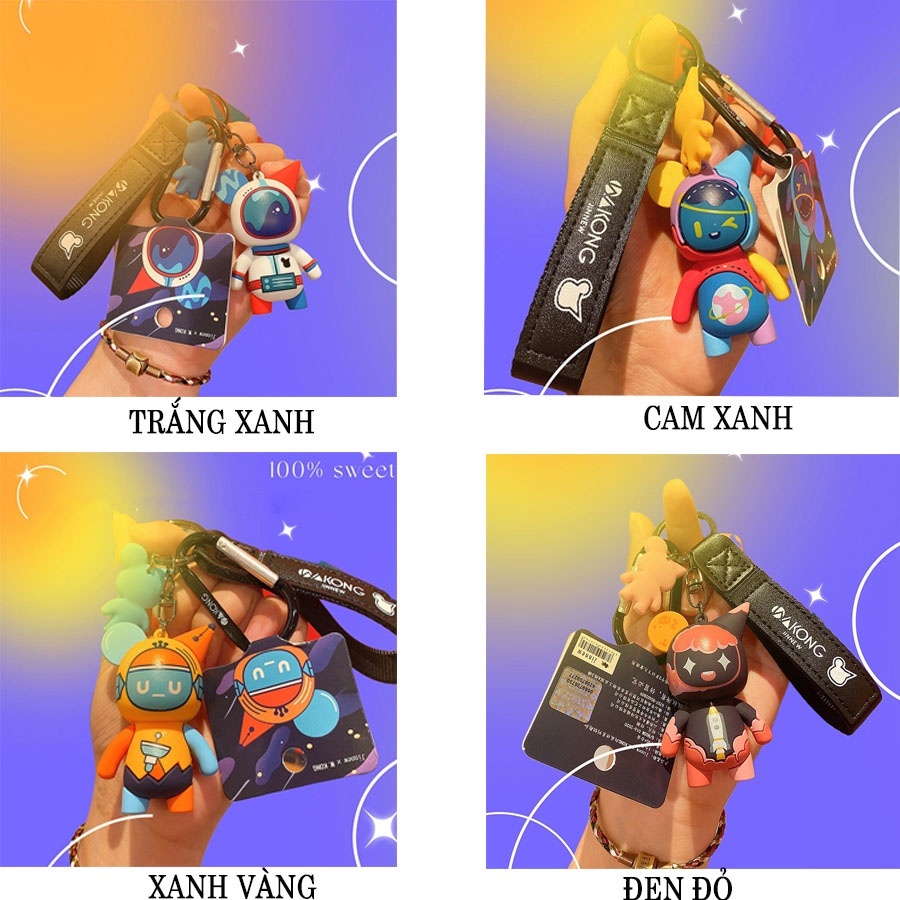Móc khóa mèo ngoài hành tinh nhiều màu sắc biểu cảm độc đáo dùng để treo túi xách,quà tặng bạn bè