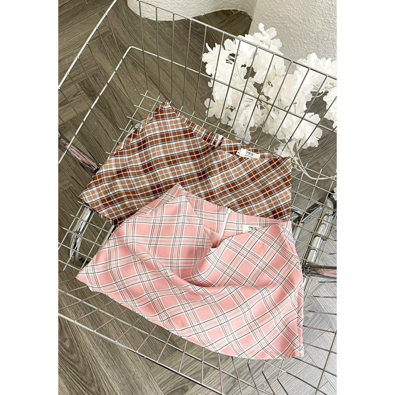 Chân váy kẻ xinh