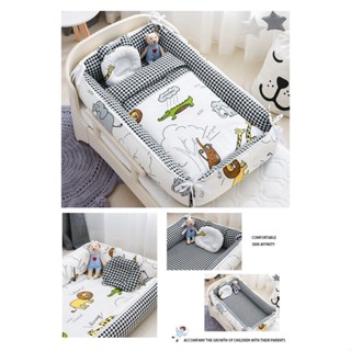 Đệm nằm 2 mặt đảo ngược nâng cấp mới,sử dụng cả 2 mặt mở rộng các góc cạnh(tặng kèm gối cho bé)