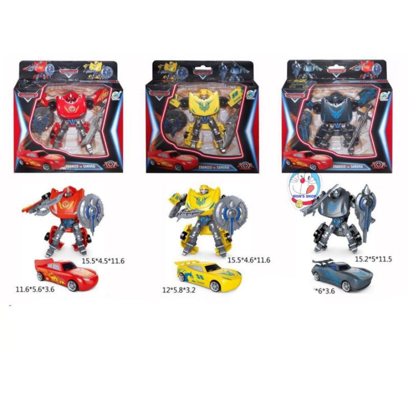 Đồ chơi lắp ráp biến hình xe racing McQueen thành robot và ngược lại