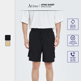  Quần Short CARGO Kaki Nam Túi Hộp ATINO Chất Liệu Vải Kaki Dáng Trẻ Trung Form Regular QS2.1693 