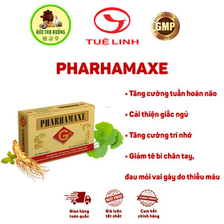 Viên bổ não Pharhamaxe G2 - Tăng tuần hoàn não, hoạt huyết, dưỡng não, giảm đau đầu, mất ngủ - Hộp 30 viên
