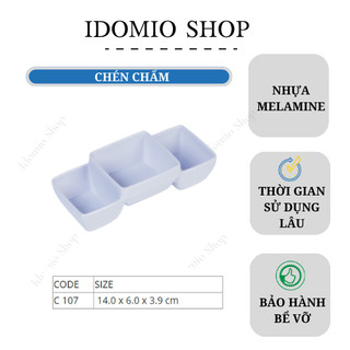 Chén Nước Chấm 3 Ngăn Nhựa Melamine Cao Cấp ( C107)