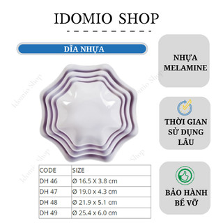 Dĩa Nhựa Melanime Viền Hoa